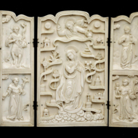 Ivory Triptych with Virgin