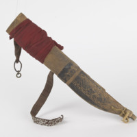 Man's long knife and scabbard