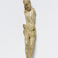 Statuette, ivory, Crucifix figure (fragmentary)