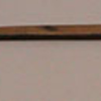Wooden spear - hard wood, pointed at one end, flat at other