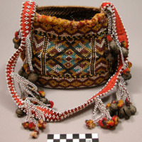 Beaded belt and bead bag or basket