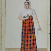 A Spanish Mistisa Woman — Watercolour from Colección de trages de Manila