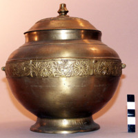 Brass covered bowl