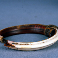 Boar tusk armlets, worn by men on each arm