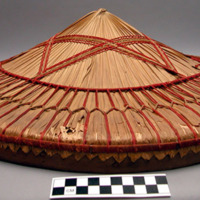 Hat of nepa palm with basketry head band