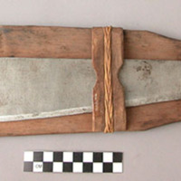 Hardwood scabbard for machete (70/5177a).
