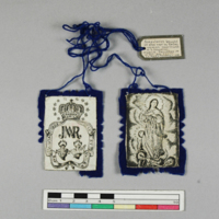 Scapulary of Virgin Mary and Flaming Heart