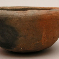 Small pottery bowl - red ware, coarse undecorated