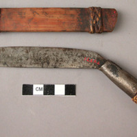 Basket maker's knife and sheath