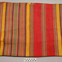 Striped cloth - cotton; technique, multicolor warp stripes, some +
