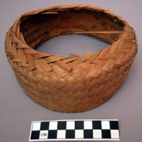 Hat, basketry headband for hat, circular